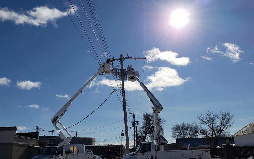 Power Line Work Continues