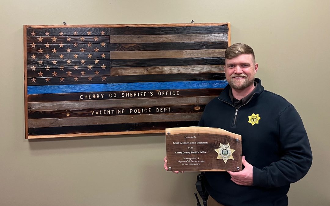 Chief Deputy Wickman Honored For 10 Years Of Service